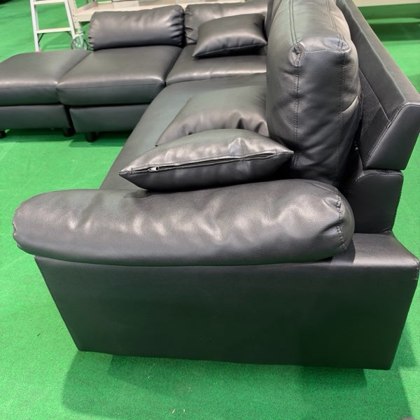 中古 ソファ カウチ ブラック 写真3