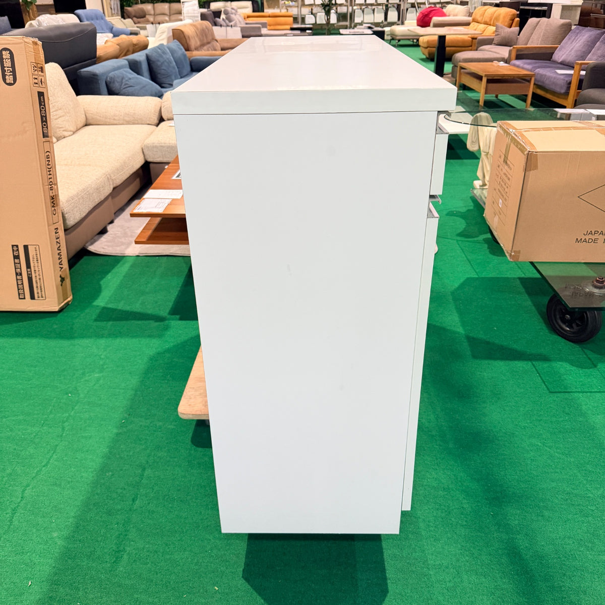 中古 食器棚 カウンタータイプ ホワイト 写真4