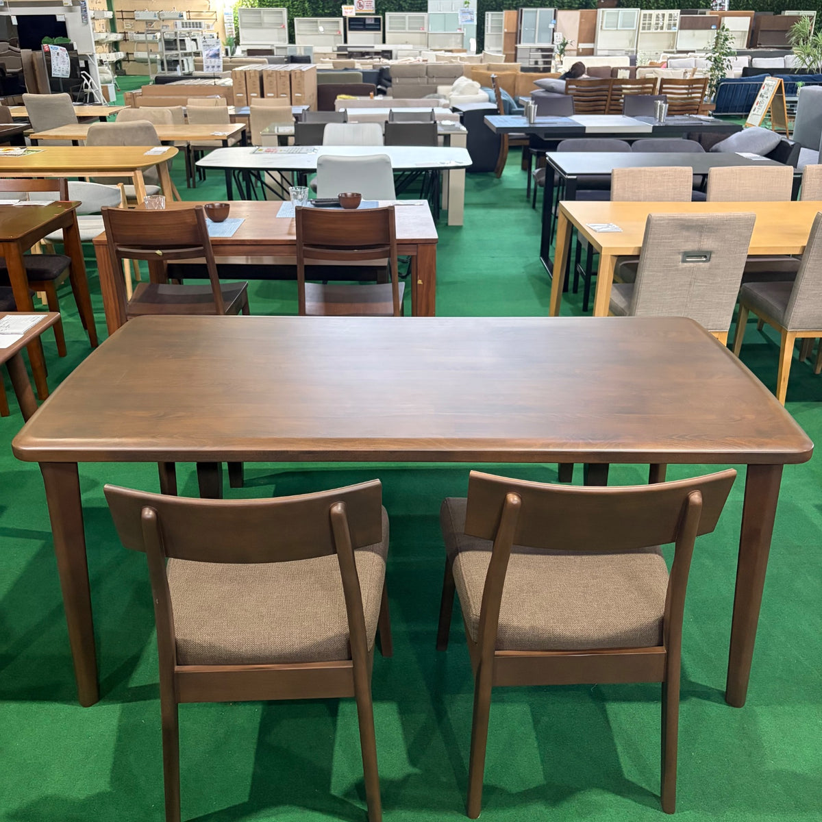 中古 ダイニングセット 4人掛け ブラウン
