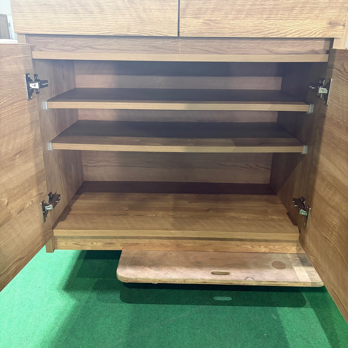中古 食器棚 カウンタータイプ ブラウン