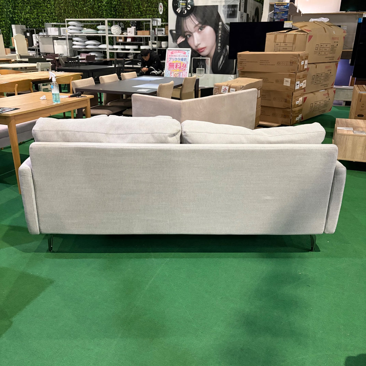 中古 ソファ カウチ グレー 写真5