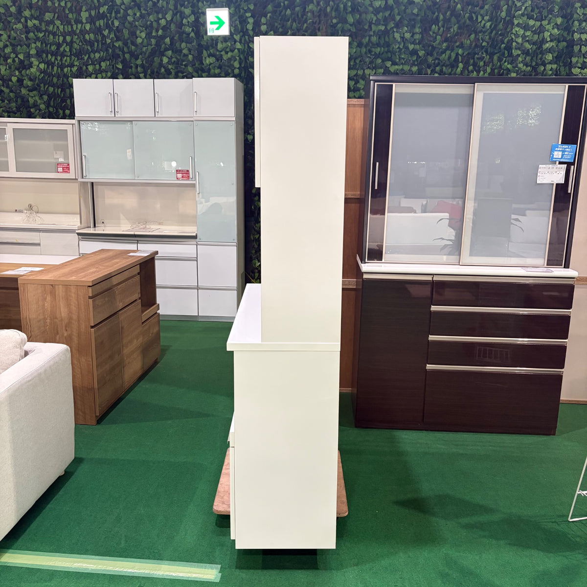 中古 食器棚 ミドルタイプ(幅81~139cm) ホワイト 写真3
