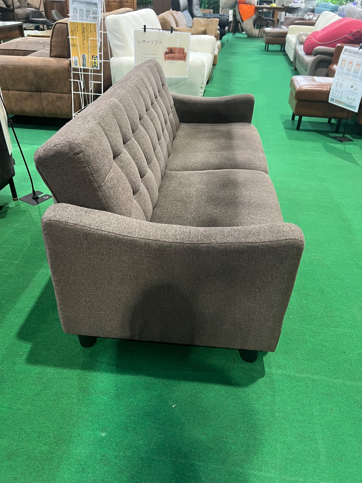 中古 ソファ 2-3人掛け ブラウン