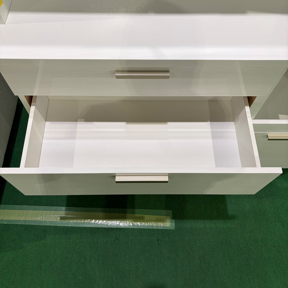 中古 食器棚 ミドルタイプ(幅81~139cm) ホワイト
