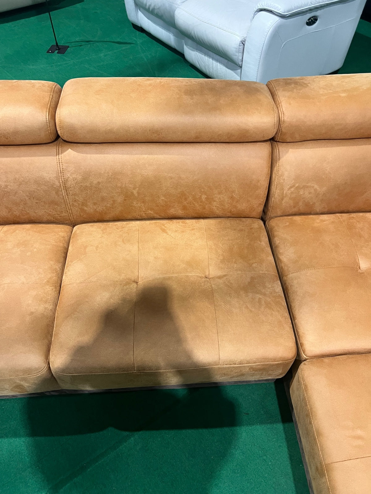 中古 ソファ カウチ キャメル 写真9