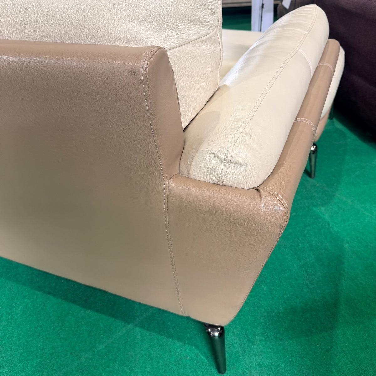 中古 ソファ カウチ ベージュ 写真11