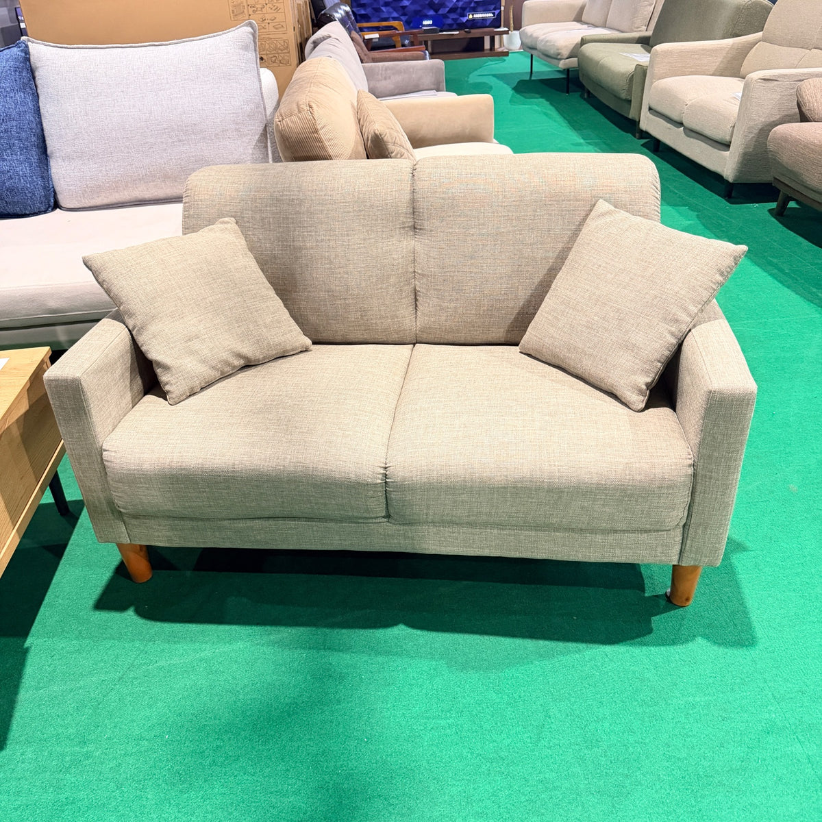 中古 ソファ 2-3人掛け ベージュ