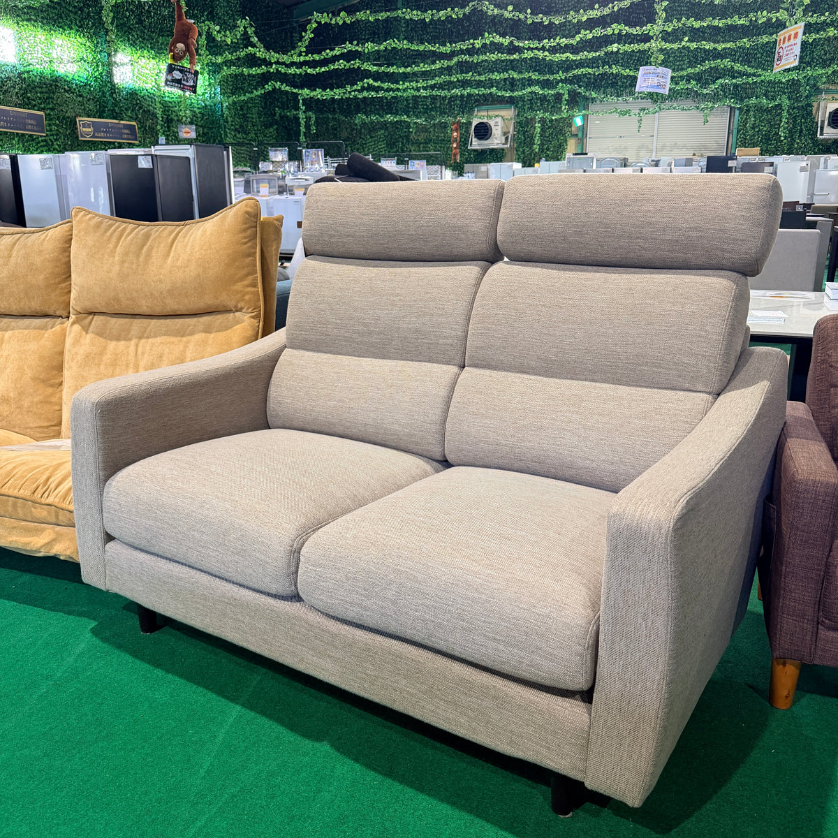 中古 ソファ 2-3人掛け ベージュ