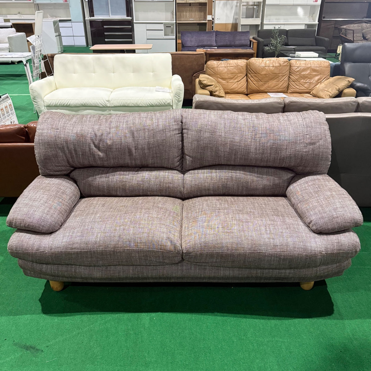 中古 ソファ カウチ ベージュ 写真2