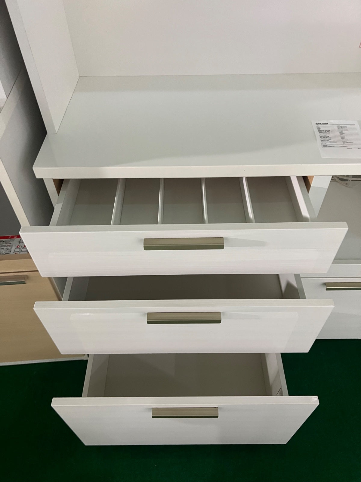 中古 食器棚 スリムタイプ(幅80cm以下) ホワイト