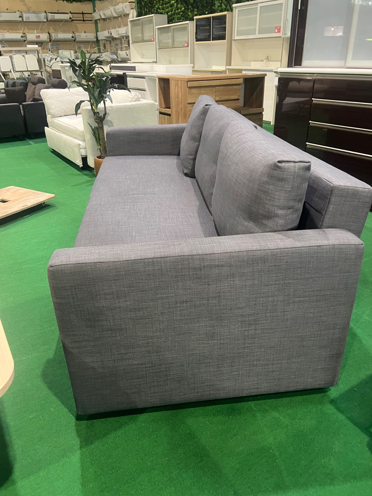 中古 ソファ 2-3人掛け グレー
