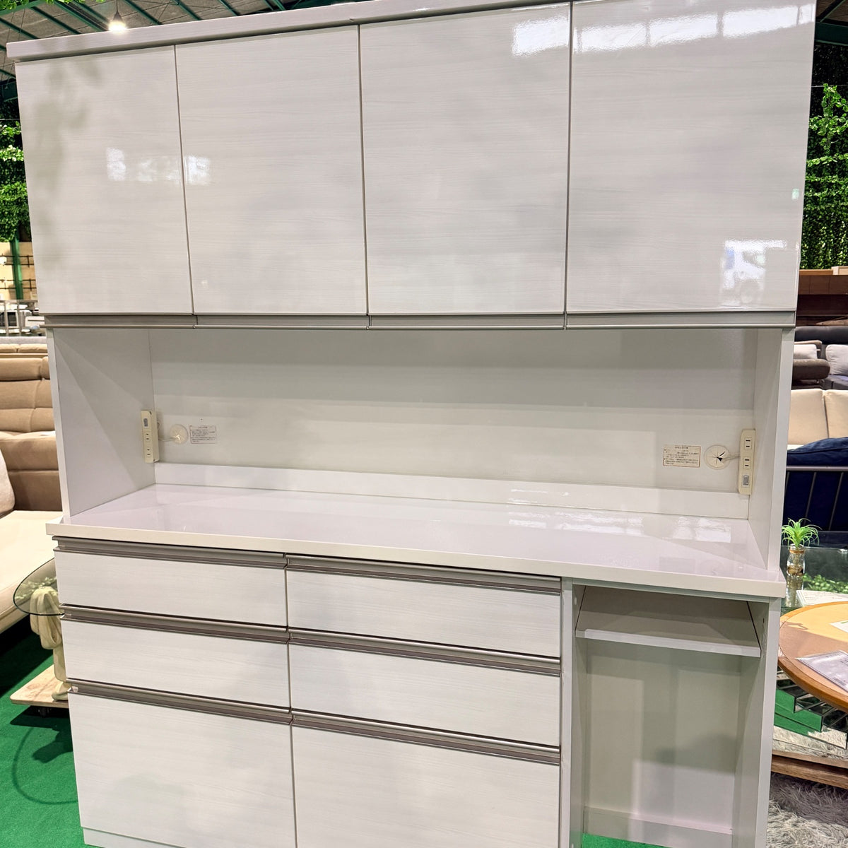 中古 食器棚 スリムタイプ(幅80cm以下) ホワイト 写真8