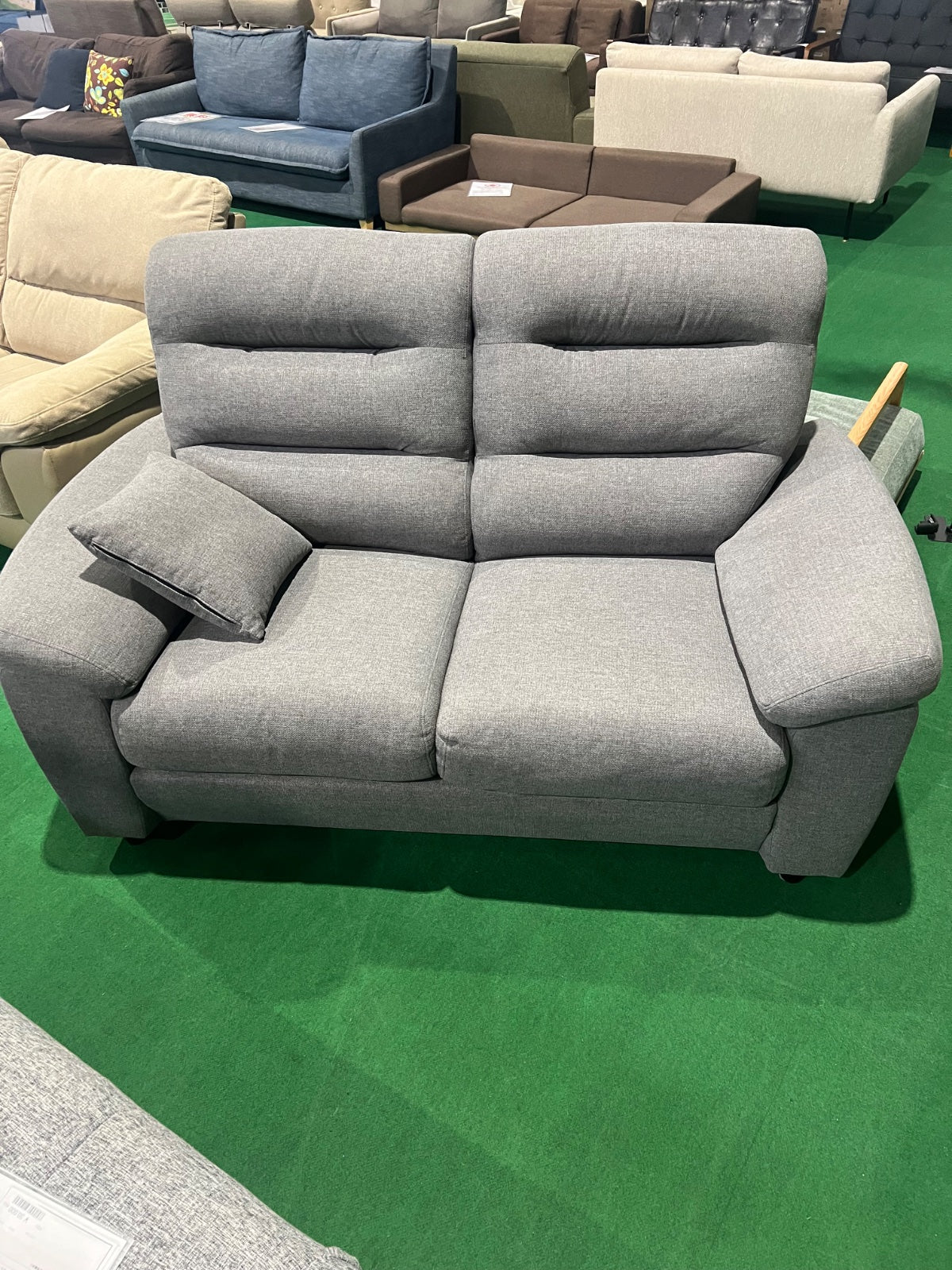 中古 ソファ 2-3人掛け グレー 写真2
