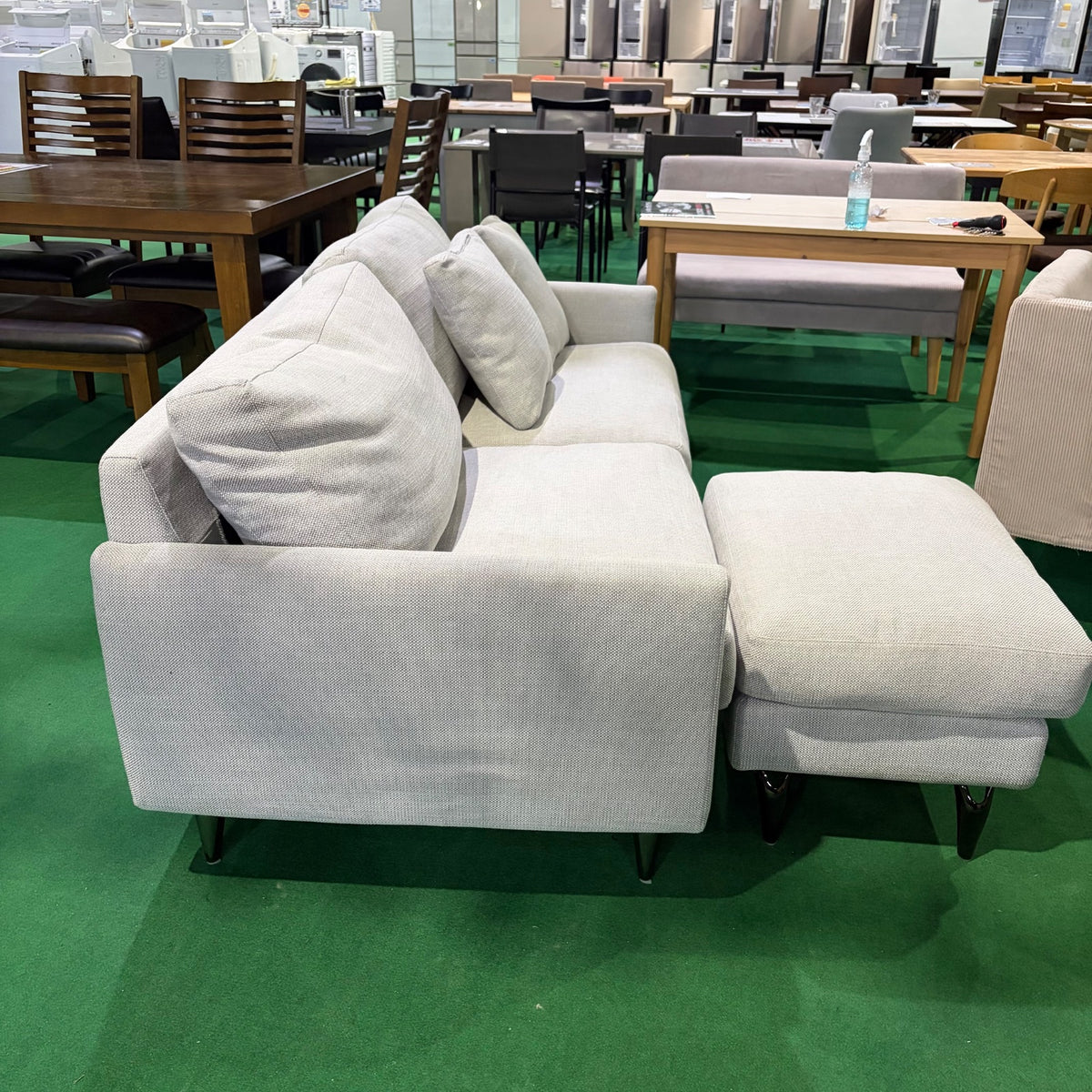 中古 ソファ カウチ グレー 写真4