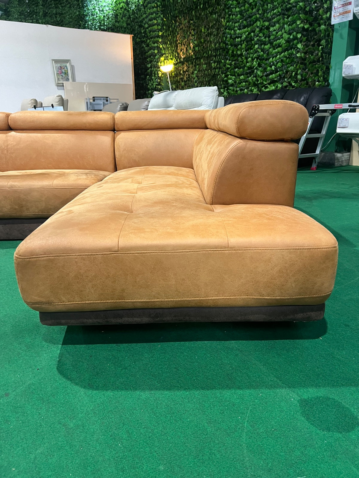 中古 ソファ カウチ キャメル