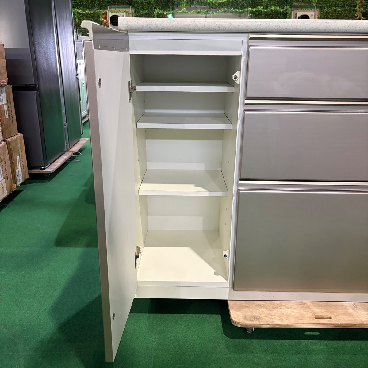 中古 食器棚 カウンタータイプ ホワイト