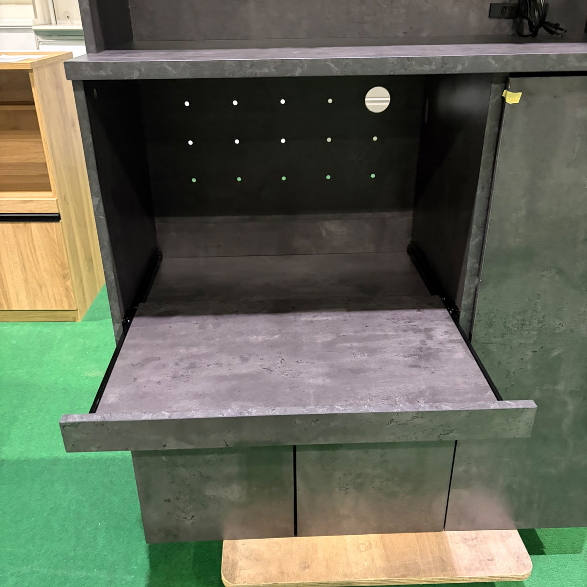 中古 食器棚 ミドルタイプ(幅81~139cm) ブラック 写真9