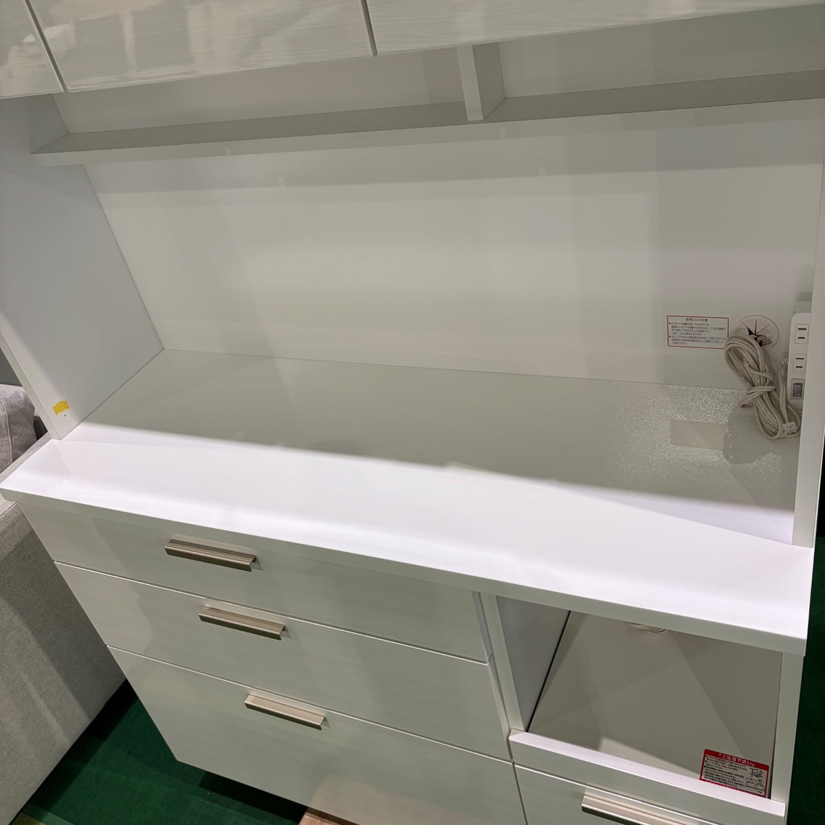 中古 食器棚 ミドルタイプ(幅81~139cm) ホワイト 写真8