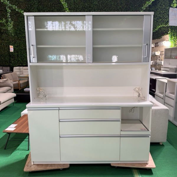 中古 食器棚 ホワイト 写真2