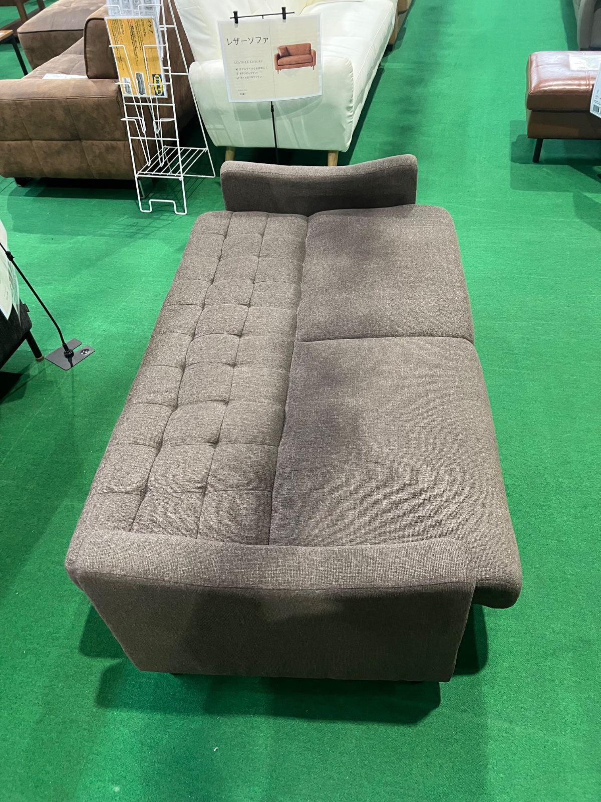 中古 ソファ 2-3人掛け ブラウン