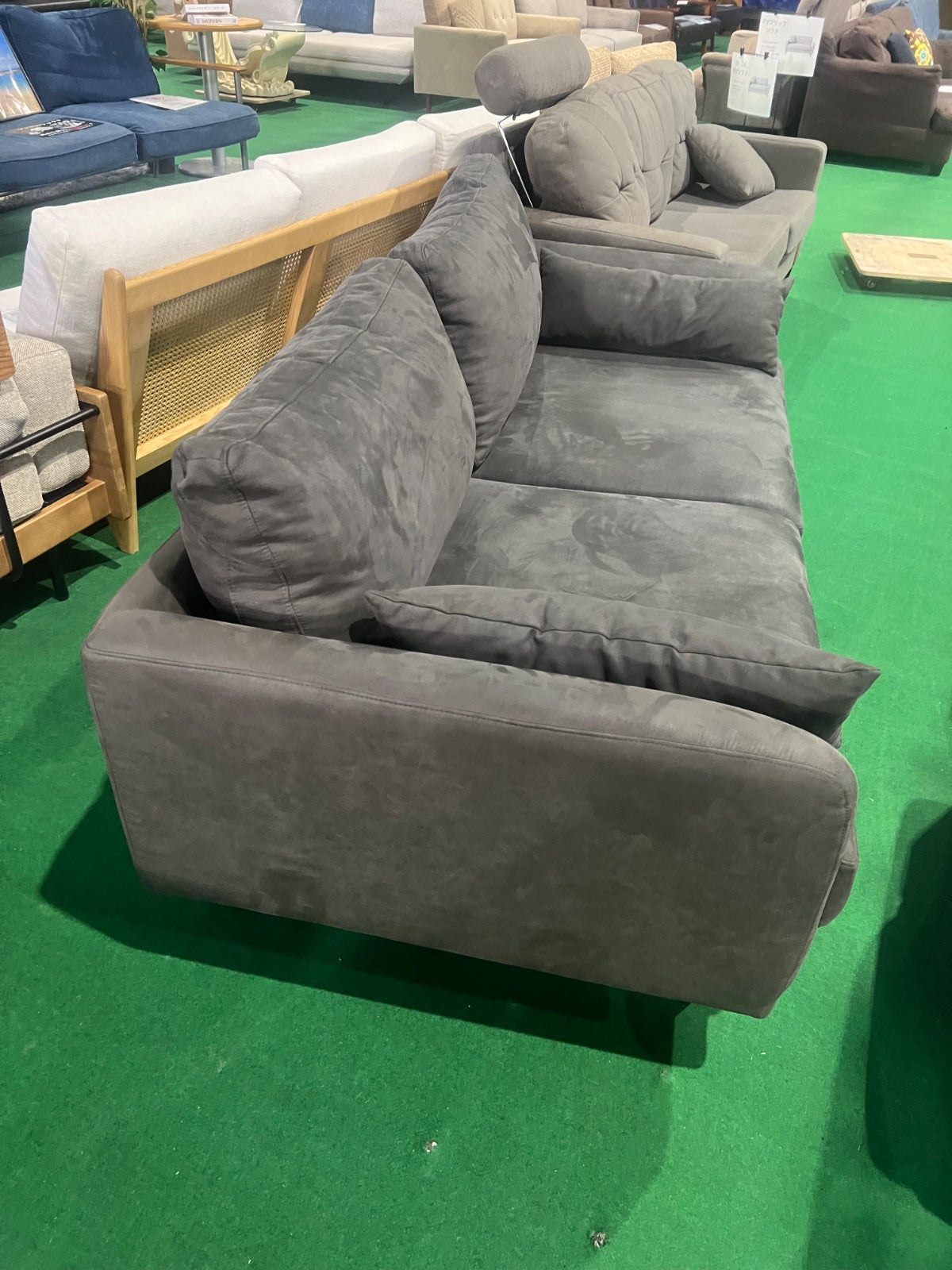中古 ソファ 2-3人掛け グレー