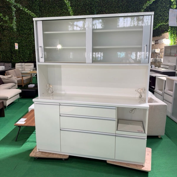 中古 食器棚 ホワイト