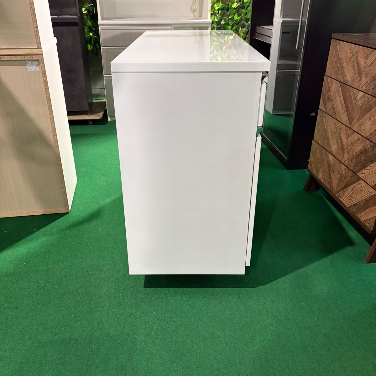 中古 食器棚 カウンタータイプ ホワイト