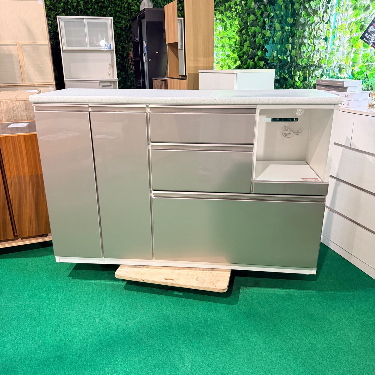 中古 食器棚 カウンタータイプ ホワイト 写真2