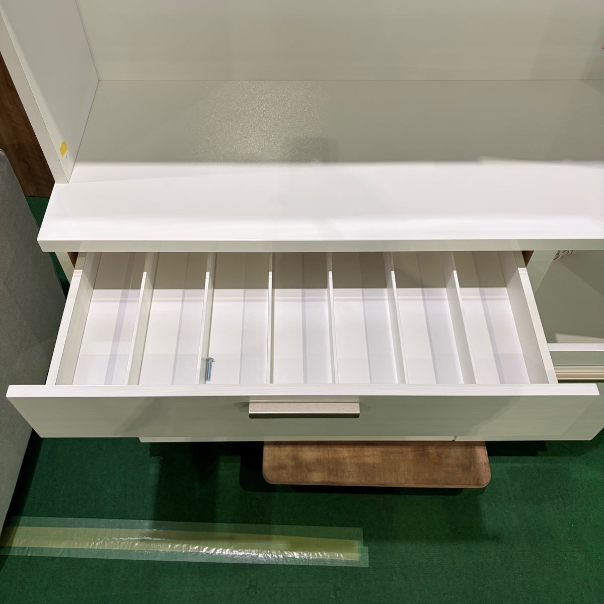 中古 食器棚 ミドルタイプ(幅81~139cm) ホワイト