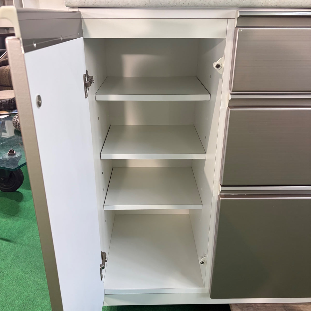 中古 食器棚 ミドルタイプ(幅81~139cm) ホワイト 写真9