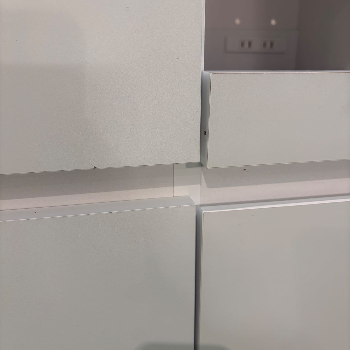 中古 食器棚 ミドルタイプ(幅81~139cm) ホワイト