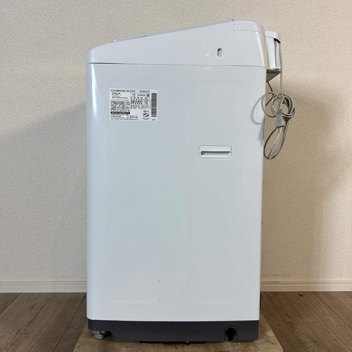 中古 縦型乾燥機付き洗濯機 HITACHI BW-V70F 7kg 2021年製