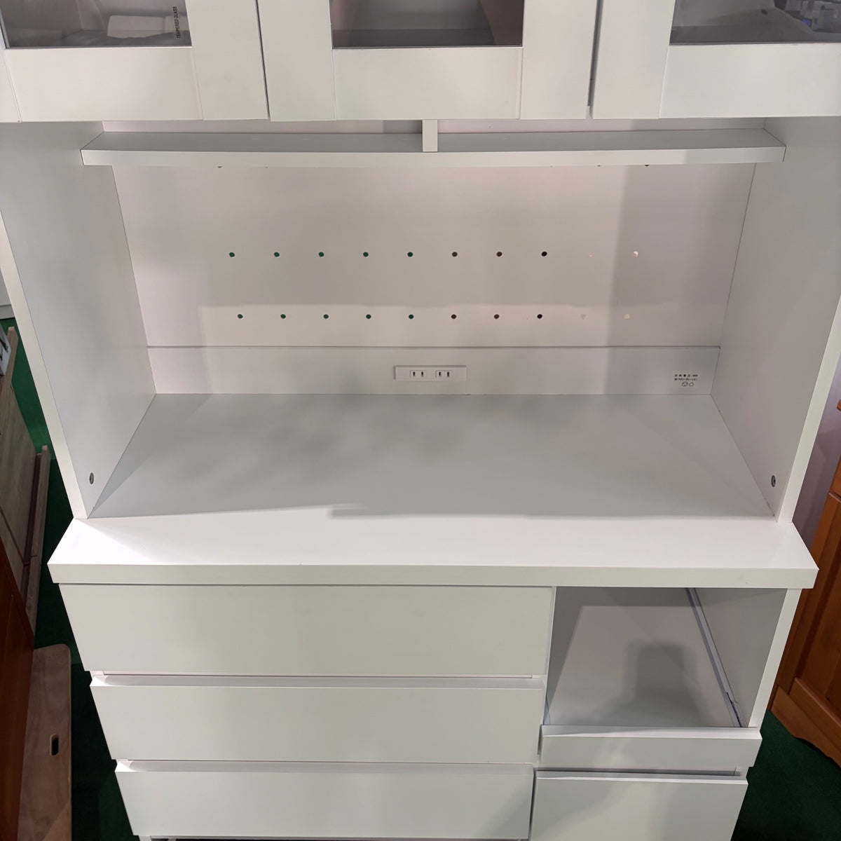 中古 食器棚 ミドルタイプ(幅81~139cm) ホワイト 写真8