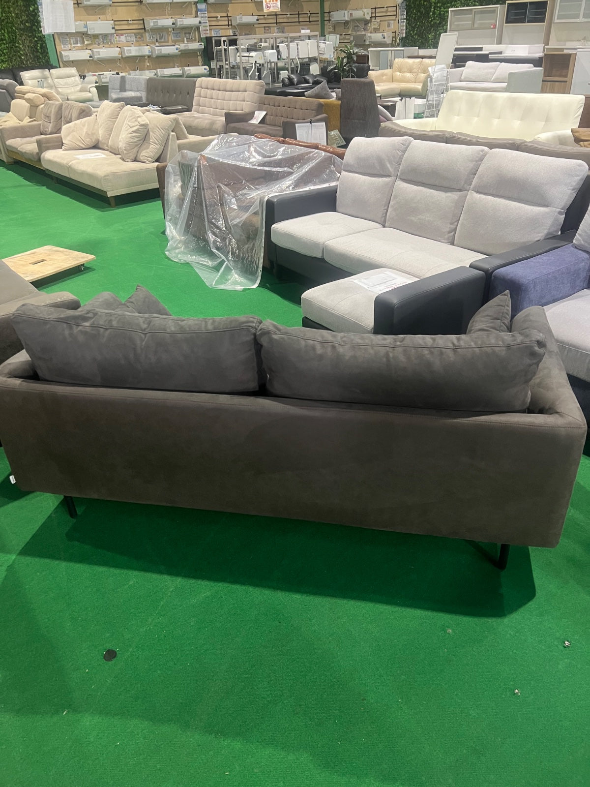 中古 ソファ 2-3人掛け グレー