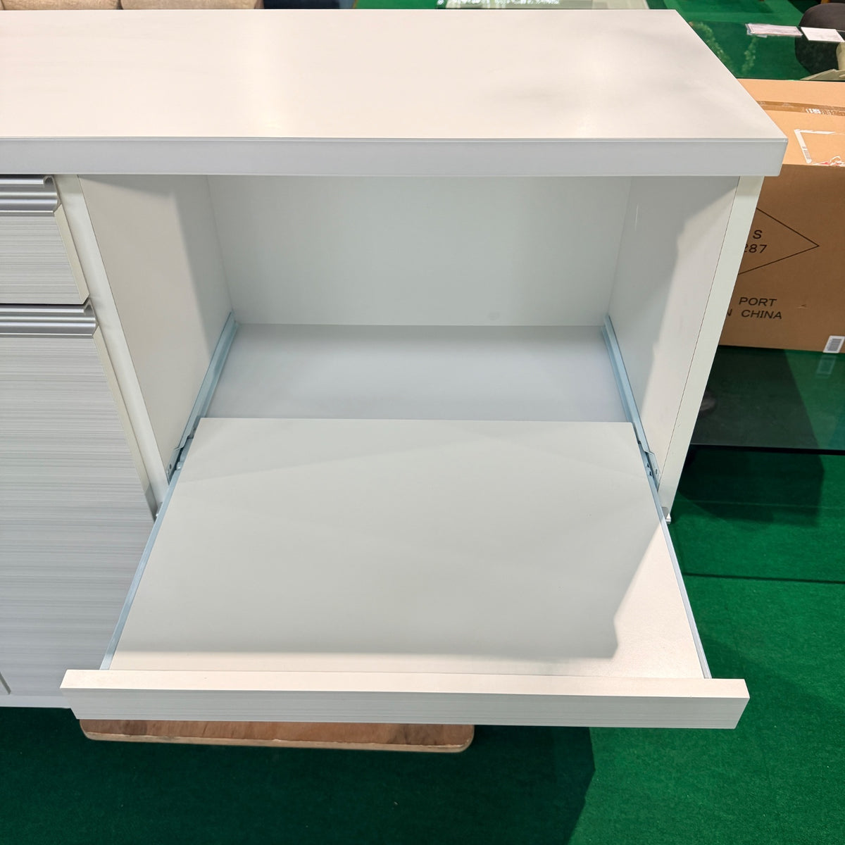 中古 食器棚 カウンタータイプ ホワイト