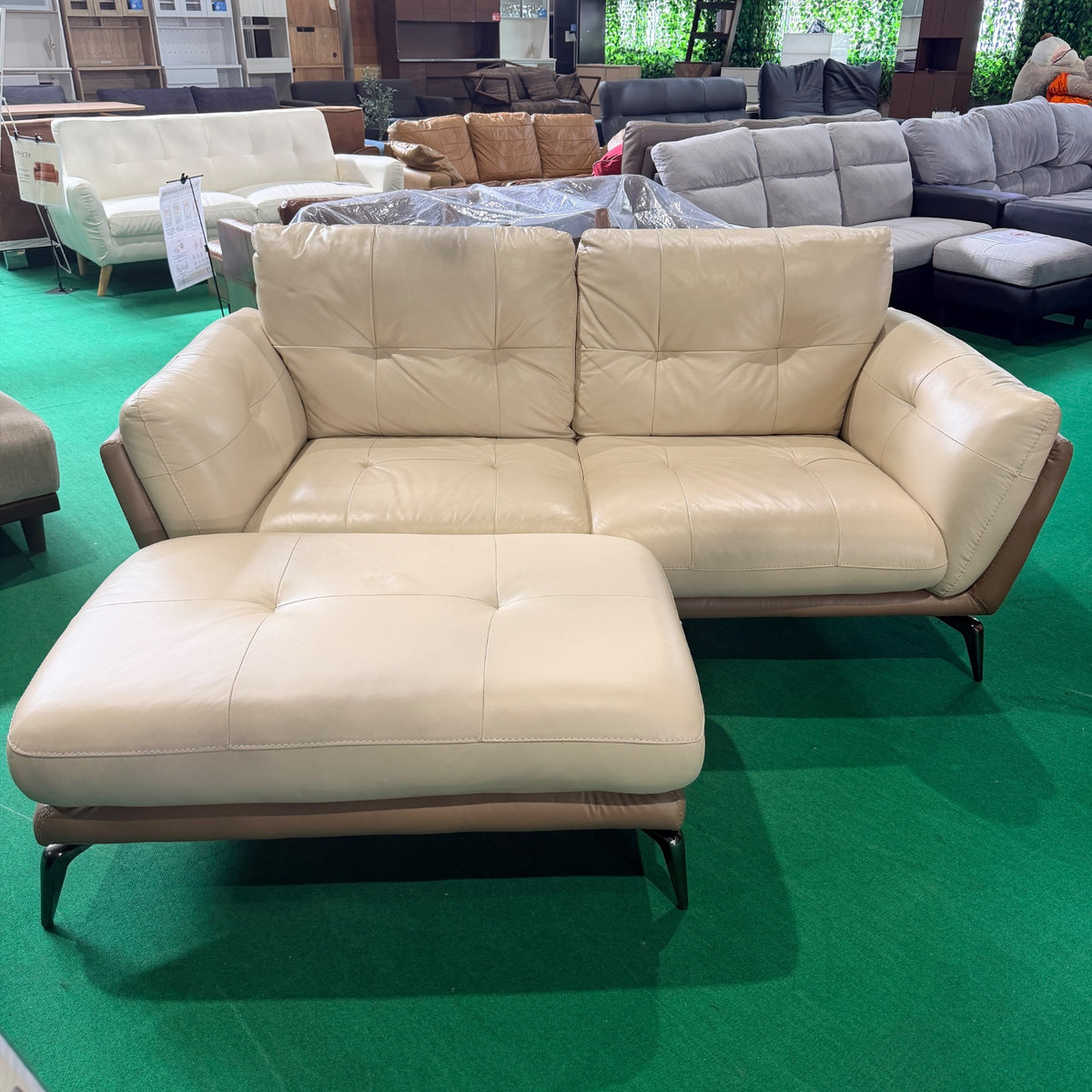 中古 ソファ カウチ ベージュ 写真2
