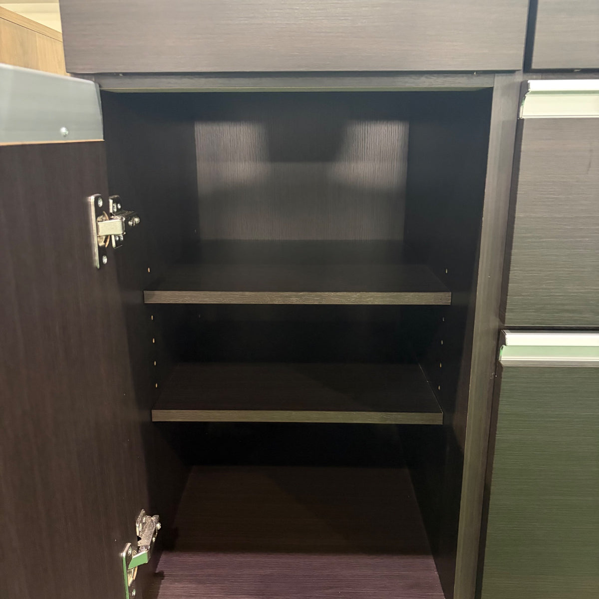 中古 食器棚 カウンタータイプ ブラウン