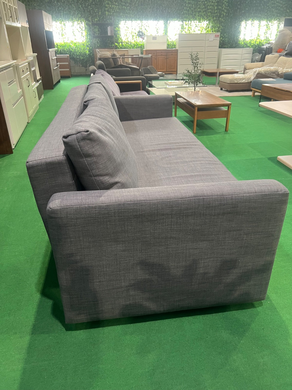 中古 ソファ 2-3人掛け グレー 写真2