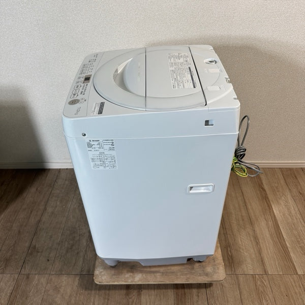 中古 縦型洗濯機 SHARP ES-KS70W 7kg 2021年製 写真3