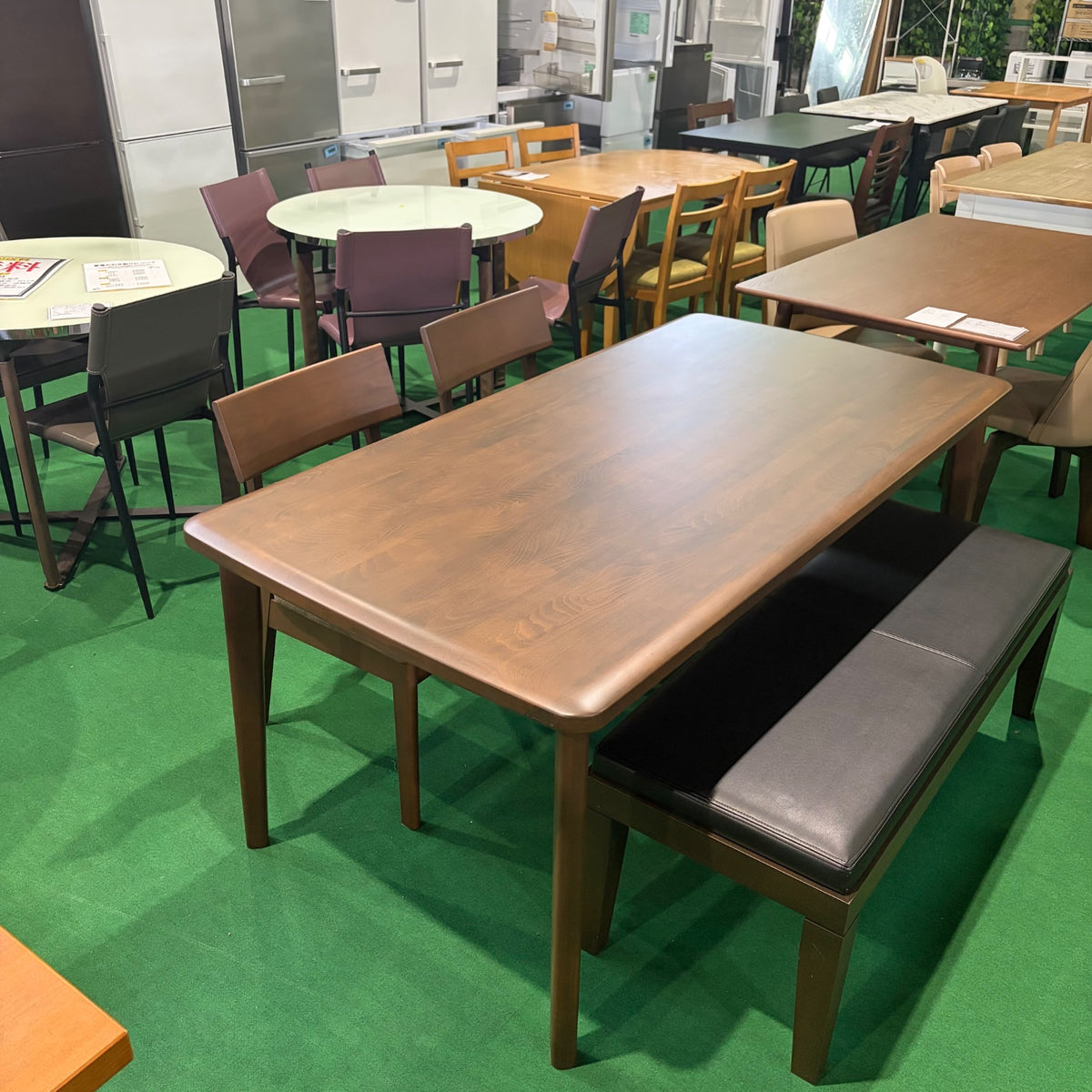 中古 ダイニングセット 4人掛け ブラウン 写真1