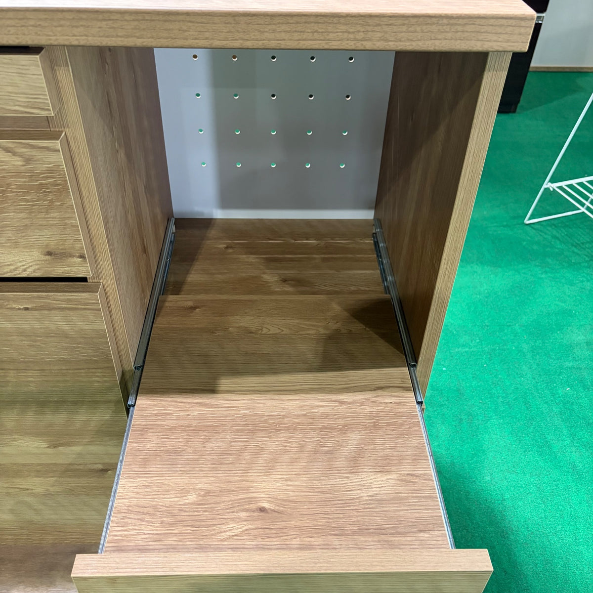 中古 食器棚 カウンタータイプ ブラウン