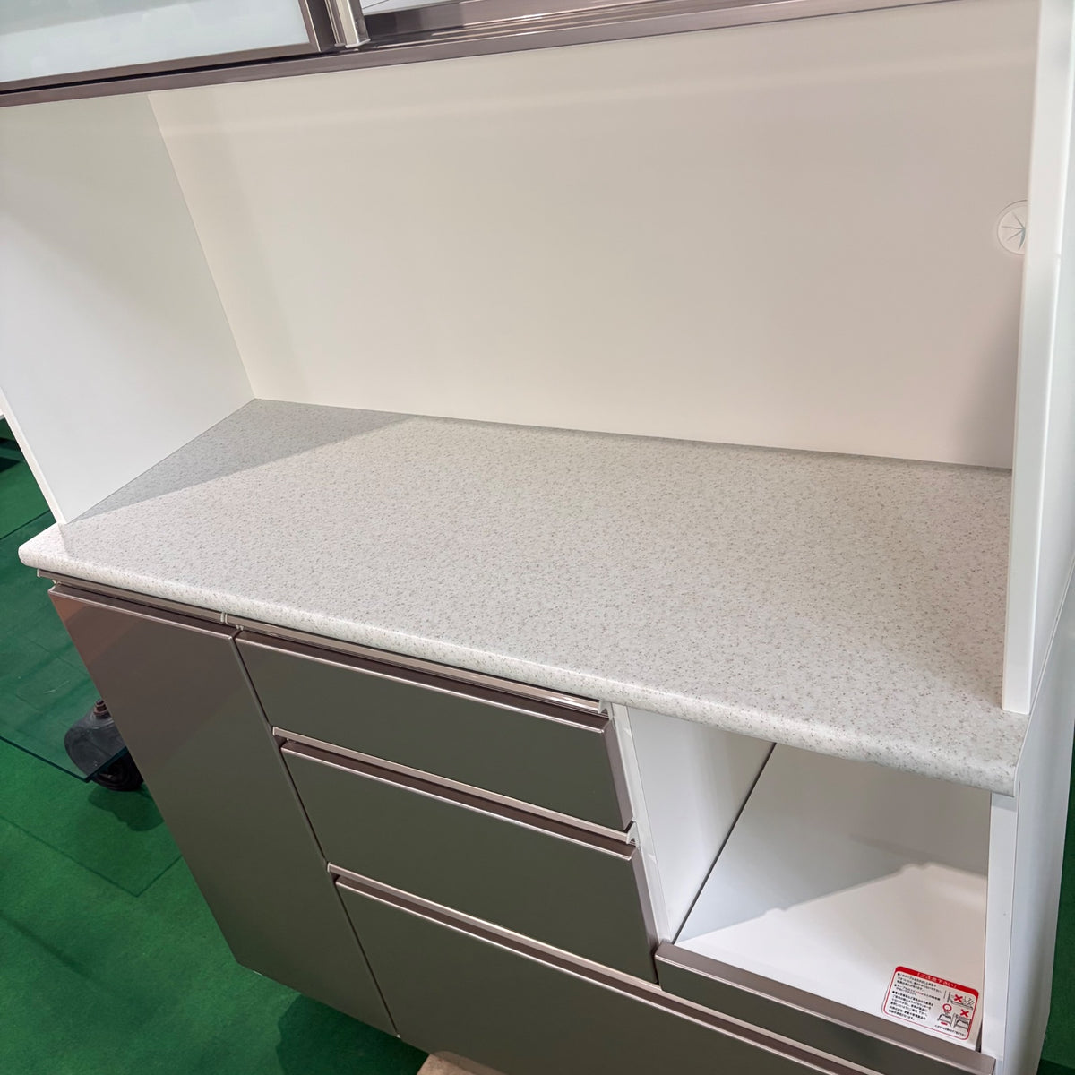 中古 食器棚 ミドルタイプ(幅81~139cm) ブラウン