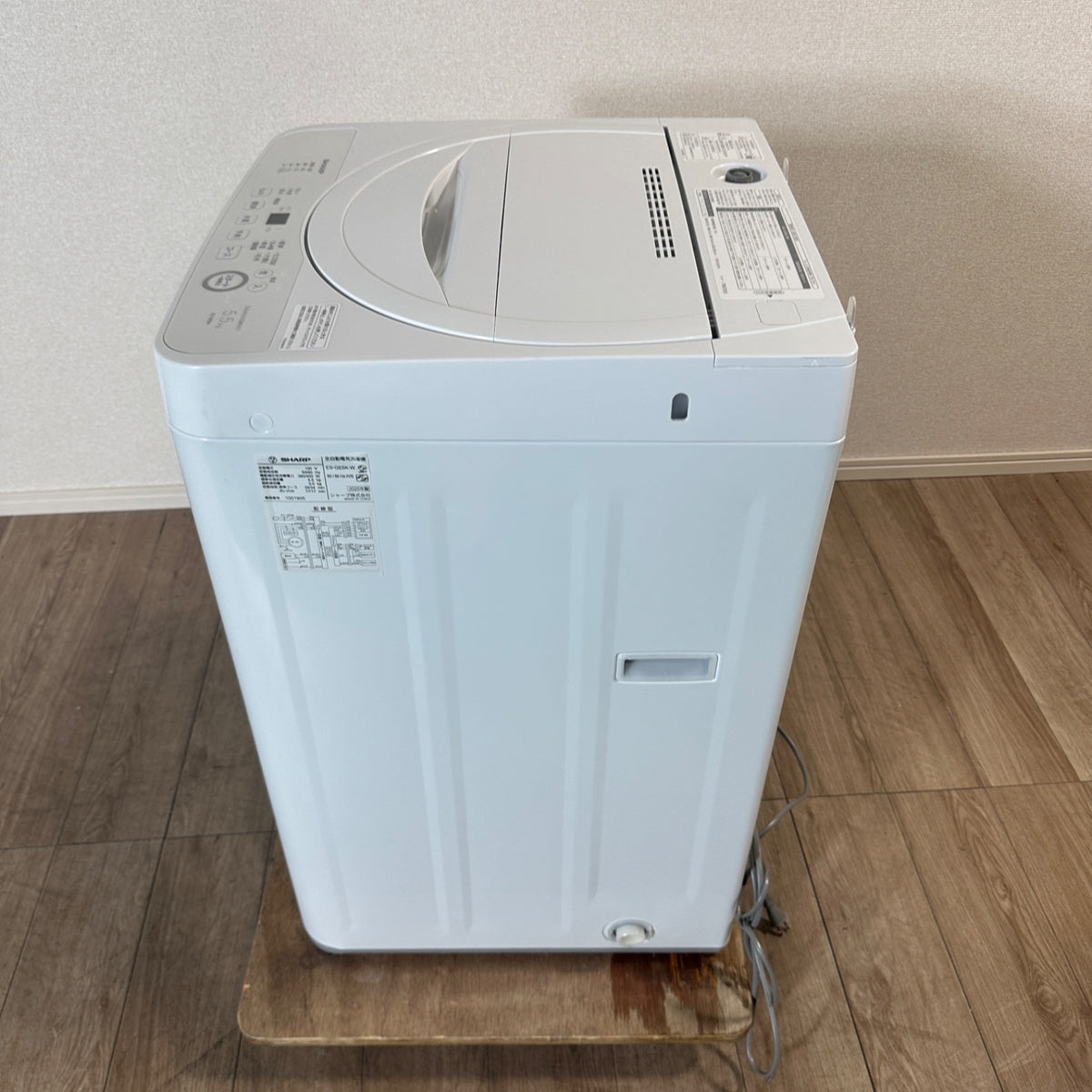 中古 縦型洗濯機 SHARP ES-GE5K 5kg 2025年製 写真5