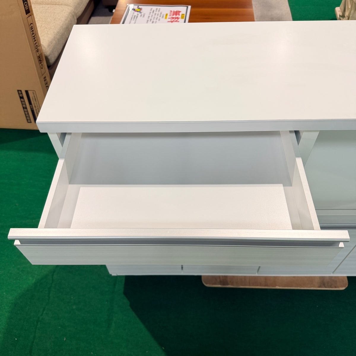 中古 食器棚 カウンタータイプ ホワイト