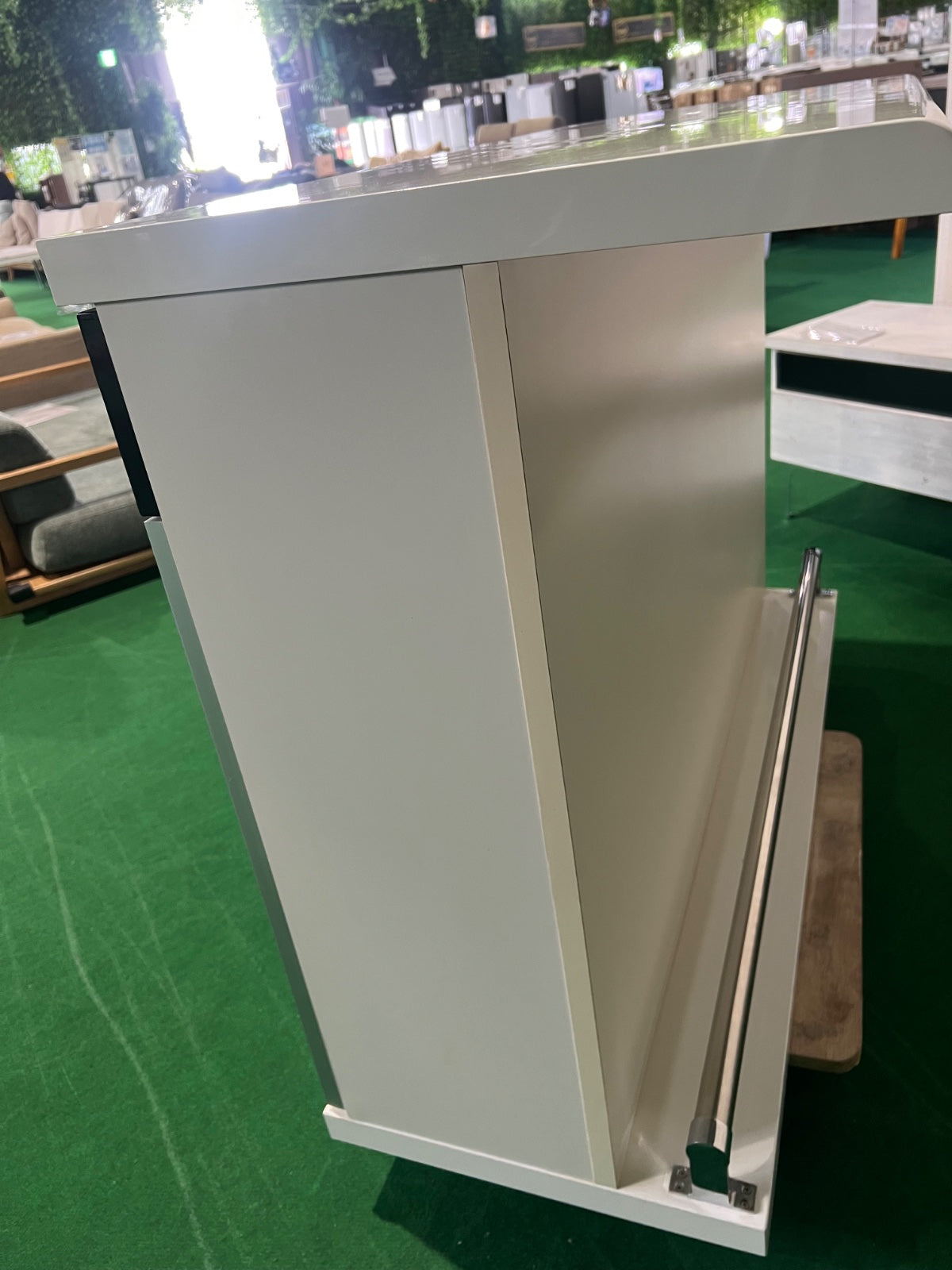 中古 食器棚 カウンタータイプ ホワイト
