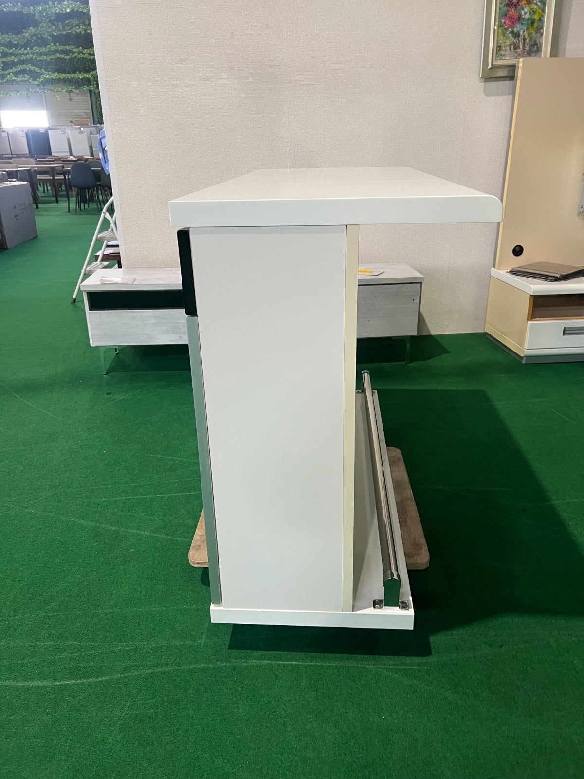 中古 食器棚 カウンタータイプ ホワイト 写真2