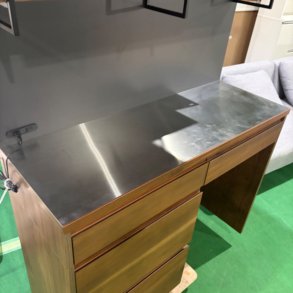 中古 食器棚 スリムタイプ(幅80cm以下) ブラウン