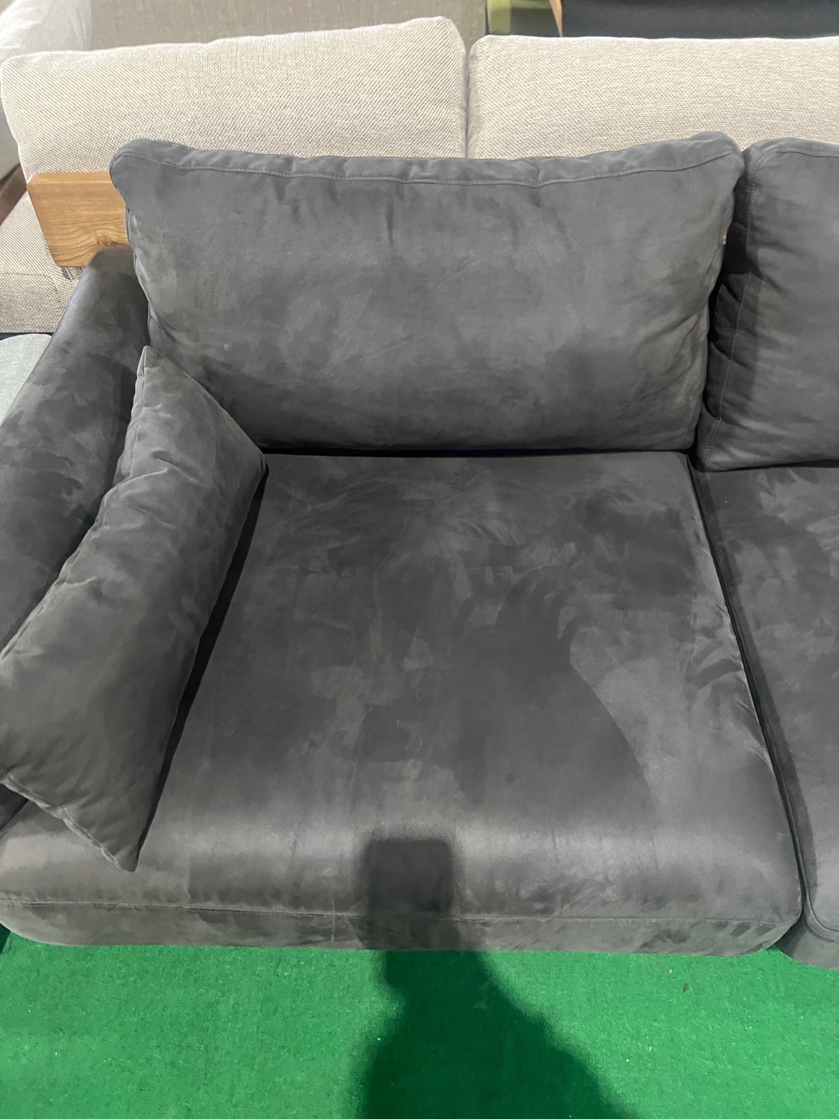 中古 ソファ 2-3人掛け グレー 写真6