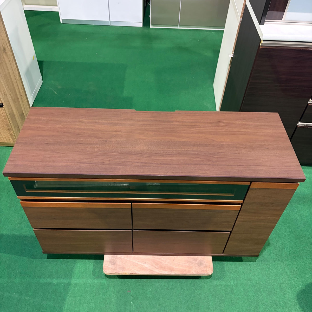 中古 食器棚 スリムタイプ(幅80cm以下) ブラウン