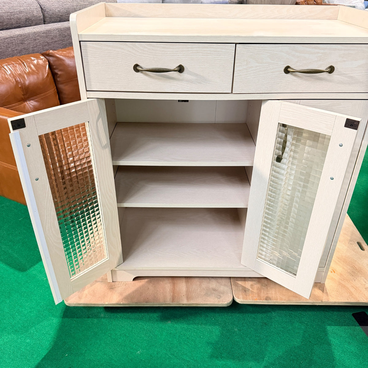 中古 食器棚 カウンタータイプ ベージュ 写真9